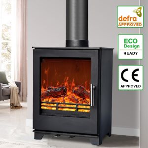 5KW Multifuel Woodburning Stove High Efficiency Fireplace