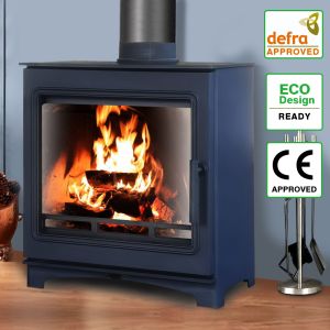 Wood-Burning 8KW Defra Eco Stoves Cast Iron Fireplace