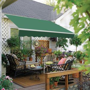 2x1.5m Manual Awning Sun Shade Shelter Retractable Green