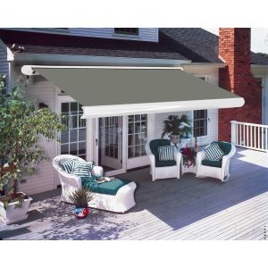 Full Cassette Electric Awning Retractable 4.5x3M Grey