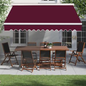 Half Cassette Electric Awning Retractable 3.5x2.5m Wine Red