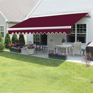 Half Cassette Electric Awning Retractable 4.5x3m Wine Red