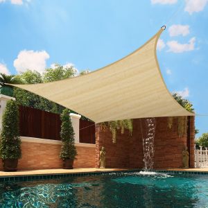 2x2M Square HDPE Breathable UV Block Sun Shade Sail Sand