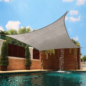 3.6x3.6M Square HDPE Breathable UV Block Sun Shade Sail Grey