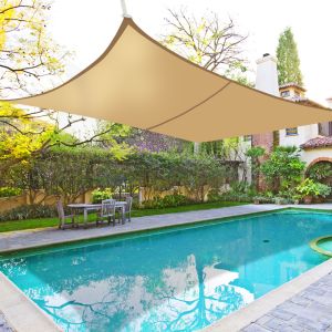 3x2M Rectangle Polyester UV Block Sun Shade Sail Sand 