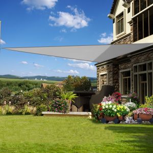 2x2x2M Triangle Polyester UV Block Sun Shade Sail Grey