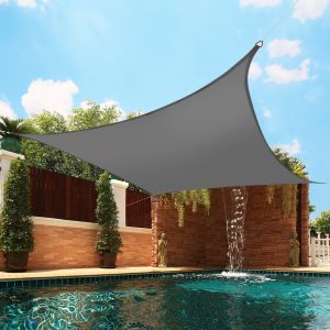 3x3M Square Polyester UV Block Sun Shade Sail Anthracite