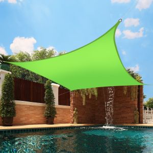 3x3M Square Polyester UV Block Sun Shade Sail Light Green