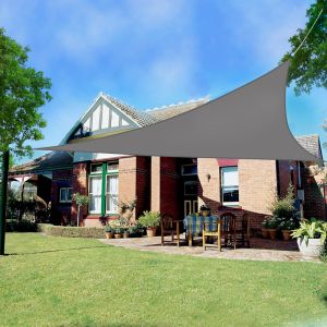 3x3x3M Triangle Polyester UV Block Sun Shade Sail Anthracite