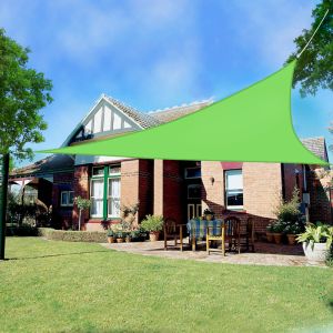 3x3x3M Triangle Polyester UV Block Sun Shade Sail Light Green