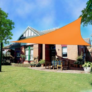 3x3x3M Triangle Polyester UV Block Sun Shade Sail Orange