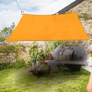 3.6x3.6M Square Polyester UV Block Sun Shade Sail Orange