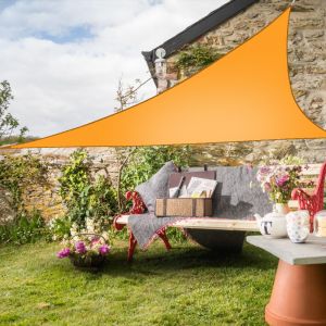 3.6x3.6x3.6M Triangle Polyester UV Block Sun Shade Sail Orange