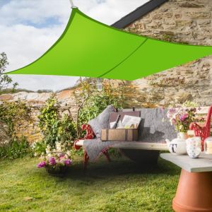 3x4M Rectangle Polyester UV Block Sun Shade Sail Light Green