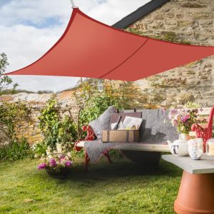 3x4M Rectangle Polyester UV Block Sun Shade Sail Terracotta