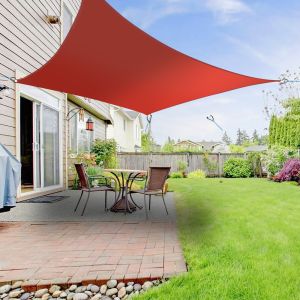 5x5M Square Polyester UV Block Sun Shade Sail Terracotta