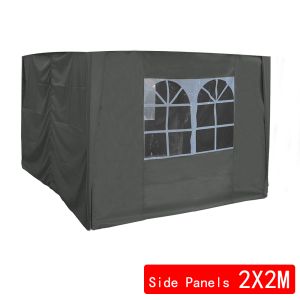 4 Side Curtains Replacement Only For 2x2m pop up gazebo Anthracite