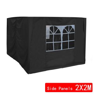 4 Side Curtains Replacement Only For 2x2m pop up gazebo Black