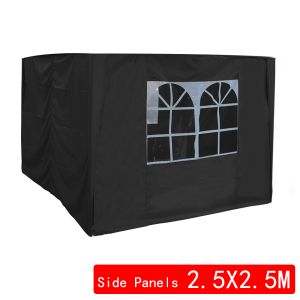 4 Side Curtains Replacement Only For 2.5x2.5 pop up gazebo Black