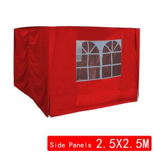 4 Side Curtains Replacement Only For 2.5x2.5 pop up gazebo Red