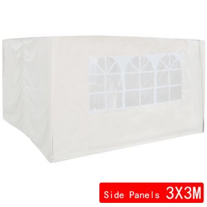 4 Side Curtains Replacement Only For 3x3m pop up gazebo White