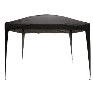 3x3m Black Pop Up Gazebo with Frame  (No Side Panels)