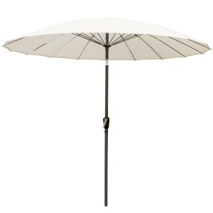 2.7m Cream Fiberglass Rib Parasol Round Aluminum with Crank Tilt Mechanism