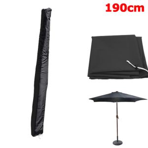 Patio Sun Shade Umbrella Cover Protective Cover for Outdoor Garden Parasol 190cm Black