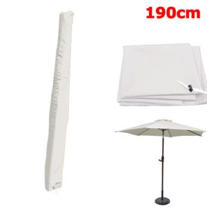 Patio Sun Shade Umbrella Cover Protective Cover for Outdoor Garden Parasol 190cm Cream