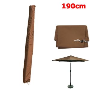 Patio Sun Shade Umbrella Cover Protective Cover for Outdoor Garden Parasol 190cm Coffee