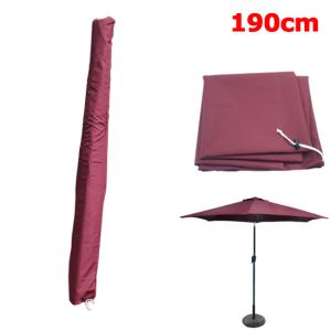 Patio Sun Shade Umbrella Cover Protective Cover for Outdoor Garden Parasol 190cm Wine