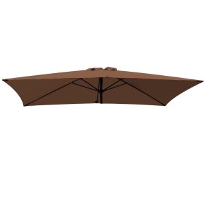 Replacement Fabric Parasol Cover for 2x3m 6 Arm Parasol Coffee