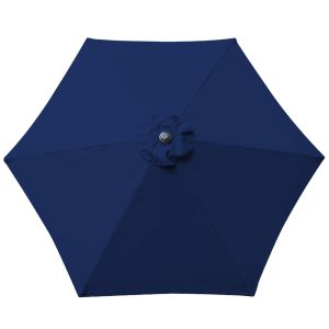 Replacement Fabric Parasol Cover for 2.5m 6 Arm Parasol Blue