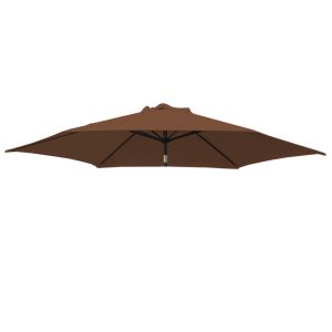 Replacement Fabric Parasol Cover for 2.5m 6 Arm Parasol Coffee