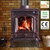 8KW Wood-Burning Stove Defra Approved Antique Bronze