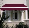 2x1.5m Manual Awning Sun Shade Shelter Retractable Wine Red