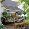 4x3m Manual Awning Sun Shade Shelter Retractable Multi-Stripe