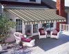 Grey Frame 4x3m Manual Awning Retractable Multi-Stripe