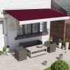 Full Cassette Electric Awning Retractable 3x2.5M Wine Red