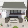 Full Cassette Electric Awning Retractable 3.5x2.5M Grey