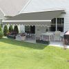 Half Cassette Manual Awning Retractable 4.5x3M Grey