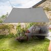 2x2M Square Polyester UV Block Sun Shade Sail Anthracite