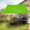 2x2M Square Polyester UV Block Sun Shade Sail Light Green