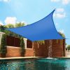 3x3M Square Polyester UV Block Sun Shade Sail Blue