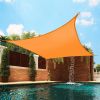 3x3M Square Polyester UV Block Sun Shade Sail Orange