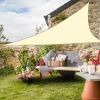 3.6x3.6x3.6M Triangle Polyester UV Block Sun Shade Sail Cream