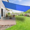 5x4M Rectangle Polyester UV Block Sun Shade Sail Blue