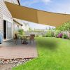 5x4M Rectangle Polyester UV Block Sun Shade Sail Sand 