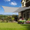 5x5M Square Polyester UV Block Sun Shade Sail Grey 