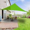 5x5x5M Triangle Polyester UV Block Sun Shade Sail Light Green